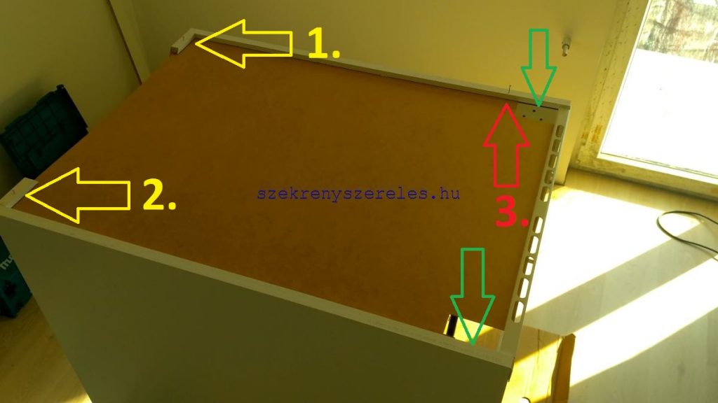 Ikea konyhaszekrény szerelés átlózás