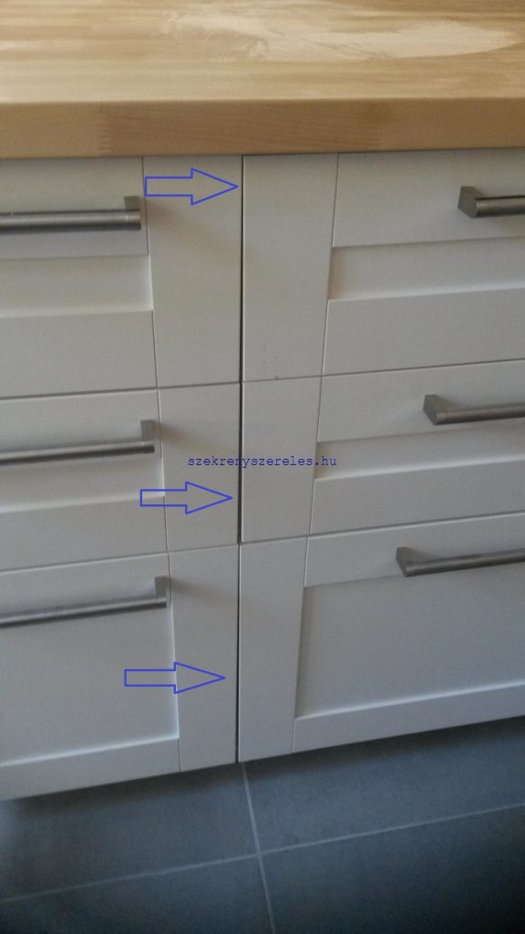 Hibásan beépített ikea konyhaszekrény fiókok