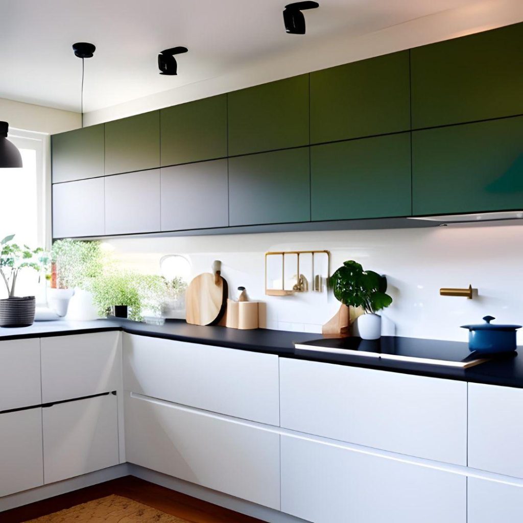 ikea metod konyha zöld-fehér